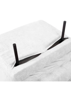 POLTRONA LETTO "QUEEN" IN TESSUTO BIANCO, 77x77X85 CM